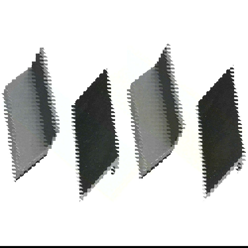 Vise Jaw Caps; Material: Rubber ; Jaw Width: 4in ; Jaw Width (Inch): 4in ; Overall Width: 4 ; Overall Height: 1.25in ; Overall Thickness: 0.372in